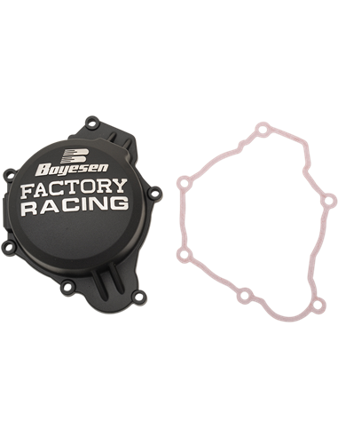 IGNITION COVER FACTORY RACING  ALUMINUM REPLACEMENT POWDER-COATED BLACK BOYESEN SC-41CB