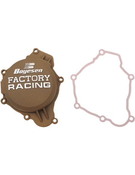 IGNITION COVER FACTORY RACING  ALUMINUM REPLACEMENT POWDER-COATED NATURAL SC-41CM