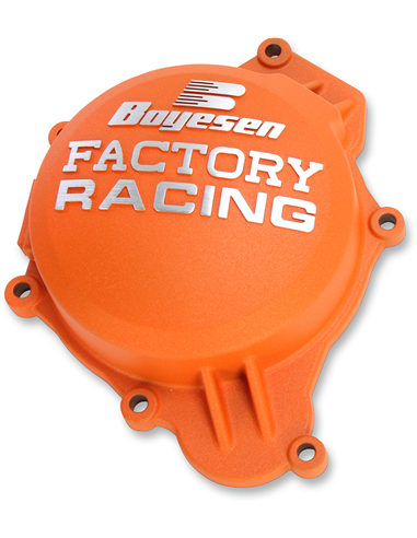 IGNITION COVER FACTORY RACING  ALUMINUM REPLACEMENT POWDER-COATED ORANGE BOYESEN SC41CO