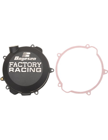 Tapa de embrague Boyesen Factory Racing color negro CC-41AB