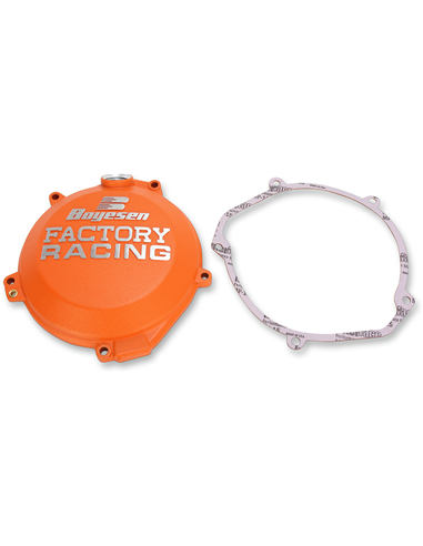 Tapa de embrague Boyesen Factory Racing color gris recubrimiento en polvo CC44CO