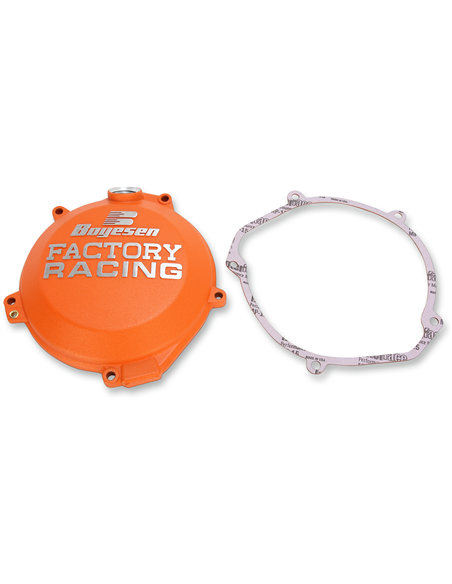CLUTCH COVER FACTORY RACING  ALUMINUM CUSTOM REPLACEMENT POWDER-COATED ORANGE BOYESEN CC44CO