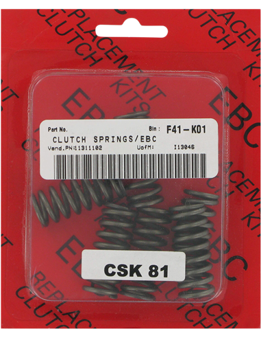 Jeu de ressorts d'embrayage Ressort hélicoïdal Série Csk Acier EBC CSK081