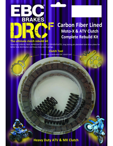 Kit de embrague completo Drcf Series Offroad/Atv Carbon Fiber EBC DRCF269