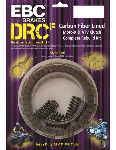 Kit Embrayage Complet Série Drcf Offroad / Atv Fibre De Carbone EBC DRCF276