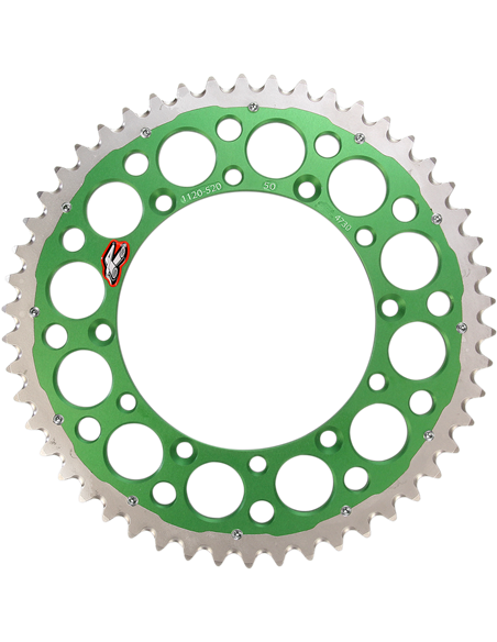 Rear sprocket Renthal R 520 50 teeth Gn Sc Twin 1120-520-50GPGN