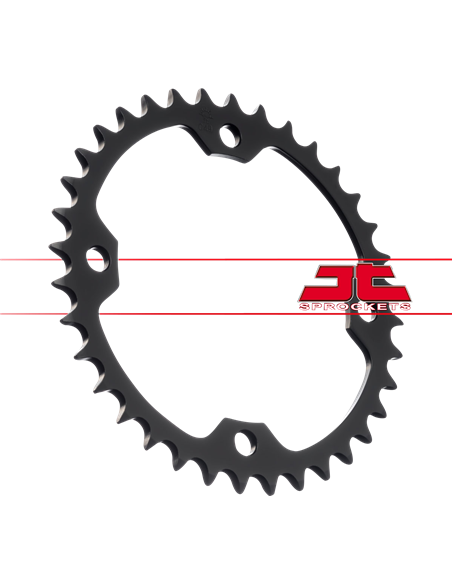 Cremalheira JTR1857.36 36 dentes 520 PITCH BLACK C49 AÇO ALTO CARBONO