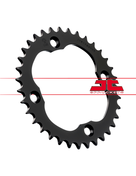 Rear sprocket JTR1760.35 35 teeth 520 PITCH BLACK C49 HIGH CARBON STEEL