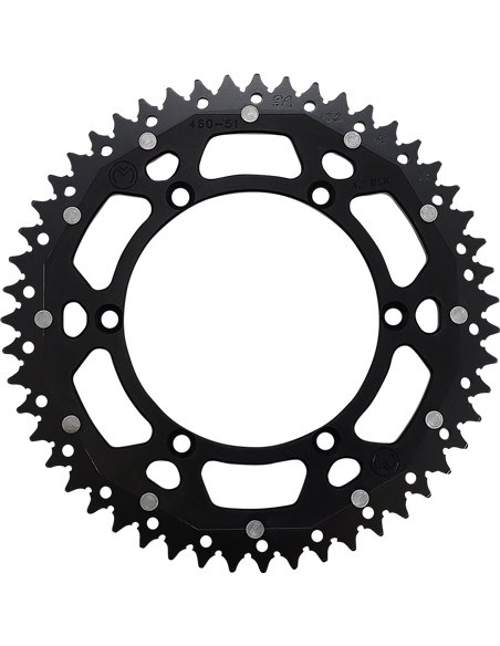 Corona de transmisión Dual Mse 51 Bk Moose Racing Hp 1210-460-51-10X
