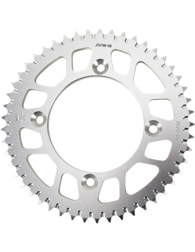 Cremalheira JTA798.49 LEVE 49 dentes 428 PITCH NATURAL 7075-T6 LIGA DE ALUMÍNIO