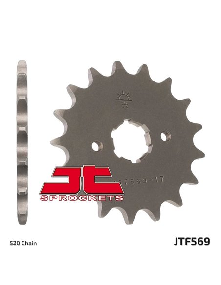 Front drive sprocket JTF569.18 18 teeth 520 PITCH NATURAL SCM420 CHROMOLY STEEL ALLOY