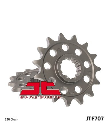 Front drive sprocket JTF707.14 14 teeth 520 PITCH NATURAL SCM420 CHROMOLY STEEL ALLOY
