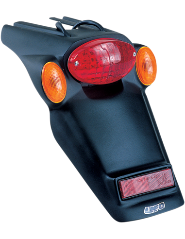 Rear light and license plate holder without indicators With Tail-Stop-Light & Turn Signals black UFO-Plast PP01213-001