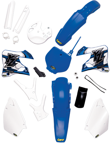 Cache radiateur Yamaha Yz125-250 blanc Ya02898-046 UFO-Plast