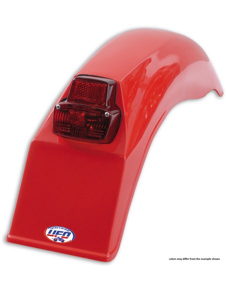 Vintage Uni Enduro Guardabarros trasero W- Taillight (79-89) Red UFO-Plast ME08026-B