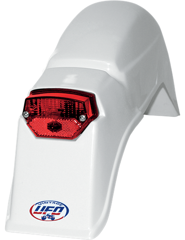 Vintage Uni Parafangs darrera W- Taillight Ktm Cagiva (80-83) blanc UFO-Plast ME08034-W