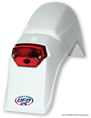 Guarda-lamas traseiro Uni Vintage W- Luz traseira Ktm Cagiva (80-83) branco UFO-Plast ME08034-W
