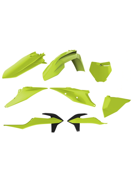 KTM SX,SX-F XC,XC-F - Kit de Plástica Amarillo Fluo - Modelos 2019-20 Polisport 90812