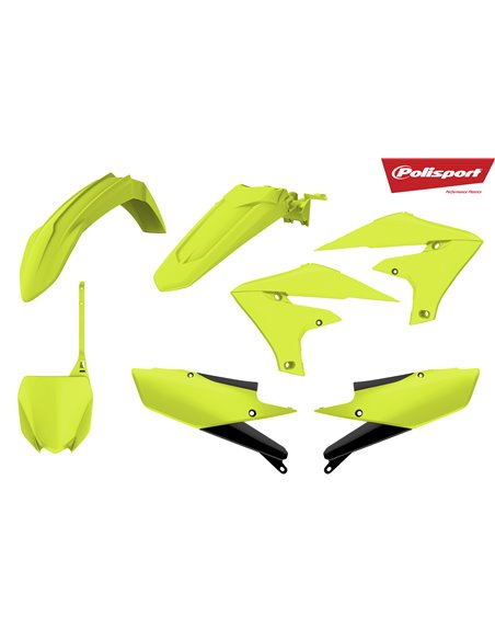 Yamaha YZ250F -  Plastic Kit Yellow Flo - 2019-20 Models Polisport 90782