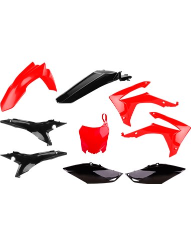 Honda CRF250R - MX Plastic Kit Red/Black - 2014-17 Models Polisport 90832