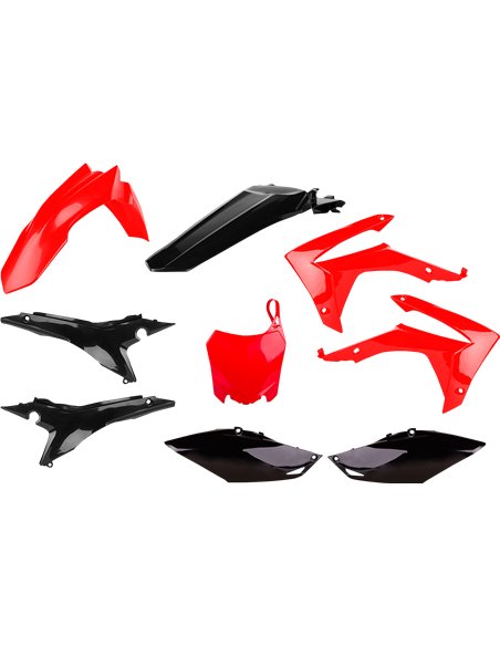 Honda CRF250R - MX Plastic Kit Red/Black - 2014-17 Models Polisport 90832