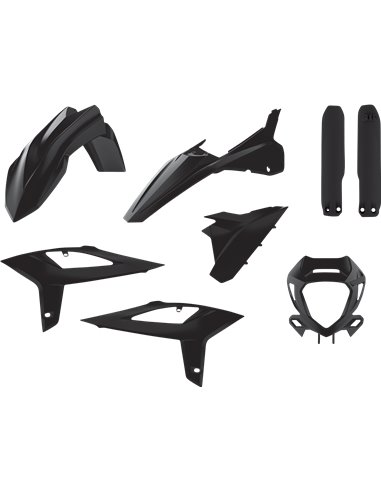 Beta RR 2T/4T  - Enduro Plastic Kit Black - 2020 Models Polisport 90930