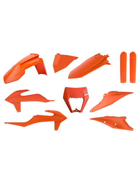 KTM EXC,EXC-F XC-W,XCF-W - Enduro Plastique Kit Orange - Modèles 2020-21 Polisport 91041