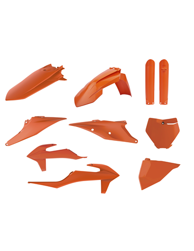 KTM SX/XC/XC-F - MX Kit Plastique Orange - Modèle 2019-21 Polisport 91072