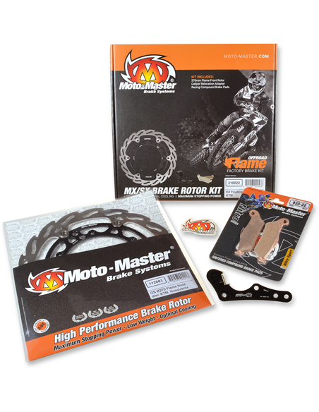 Kit de disco de freio flutuante de chama superdimensionado 270 mm 310026 MOTO-MASTER 310026