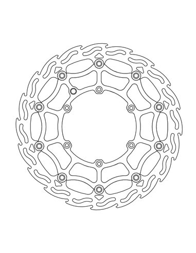 Repositioning bracket for front disc Dakar 298mm r Flame 320Mm MOTO-MASTER 111043