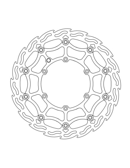 Repositioning bracket for front disc Dakar 298mm r Flame 320Mm MOTO-MASTER 111043