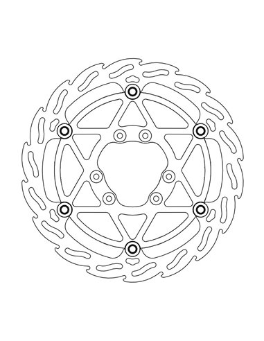 Disco de freio flutuante MOTO-MASTER 270 Ovs Flame Fr 112086