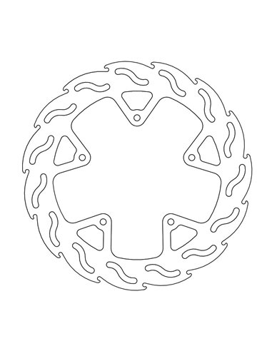 Rear brake disc Fix Flame Right MOTO-MASTER 110315