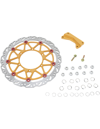 Brake Rotor Kit Supermoto Floating Contour Wave,With Caliper Bracket EBC SMX6028
