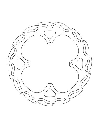 Rear brake disc Tm 125 - 530 MOTO-MASTER 110265