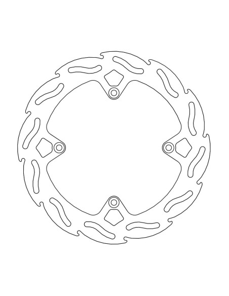 Disco de freio traseiro Fix Flame 4.4 MOTO-MASTER 110516