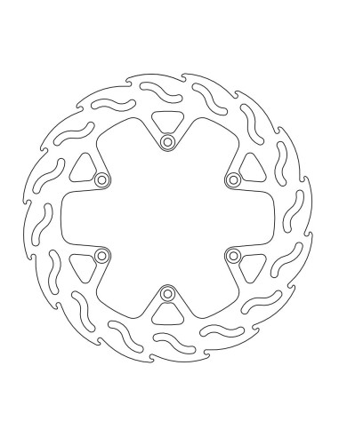 Rear Brake Disc Fix Flame 4.4mm MOTO-MASTER 110640