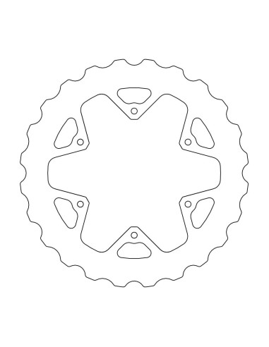 Rear brake disc Fix Wave Mud MOTO-MASTER 110641