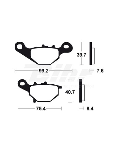 Tecnium MO202 Sintered Brake Pads Position: Front
