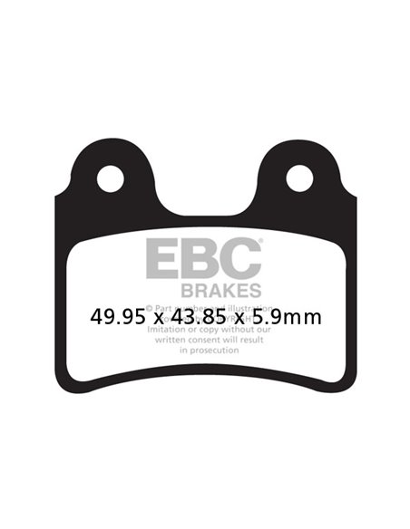 Pastilles de fre "TT" Sport de carboni Offroad EBC FA303TT