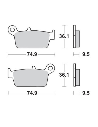 Rear brake pads 091812 MOTO-MASTER