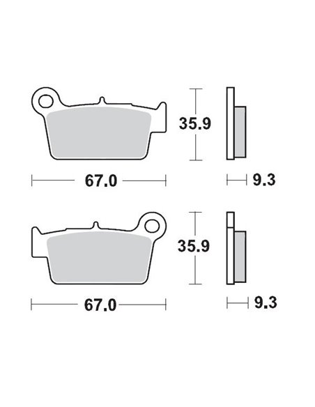 Pastillas de freno traseras 094511 MOTO-MASTER