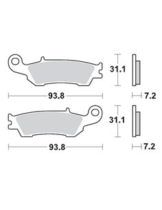 Front brake pads 094911 MOTO-MASTER