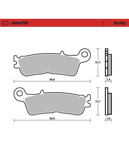 Plaquettes de frein avant / arrière 099811 MOTO-MASTER