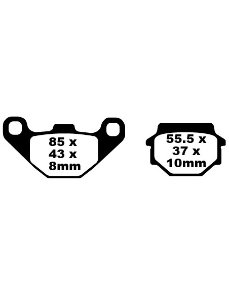 Pastilhas de freio de fibra de carbono EBC FA067