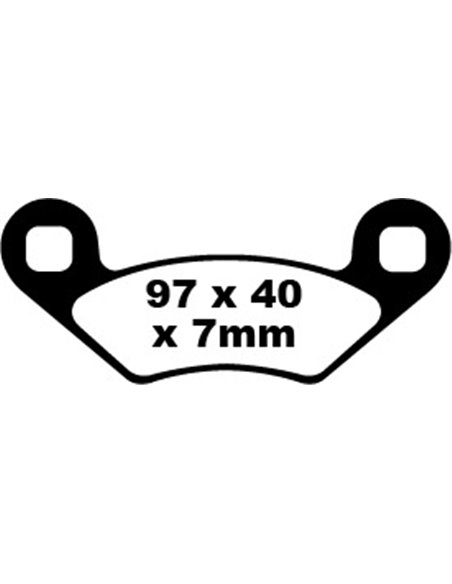 Pastilhas de freio de fibra de carbono Offroad EBC FA159TT