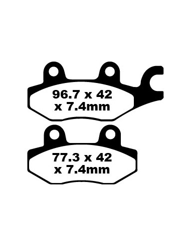 Brake Pad Fa-Tt Series Carbon Fiber Offroad EBC FA165TT