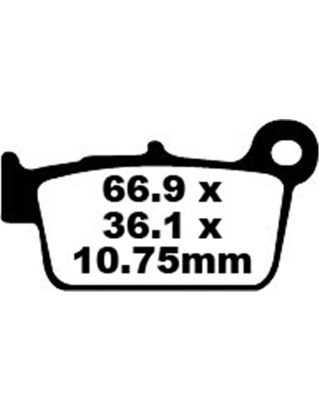 Brake Pad Fa-Tt Series Carbon Fiber EBC FA367TT