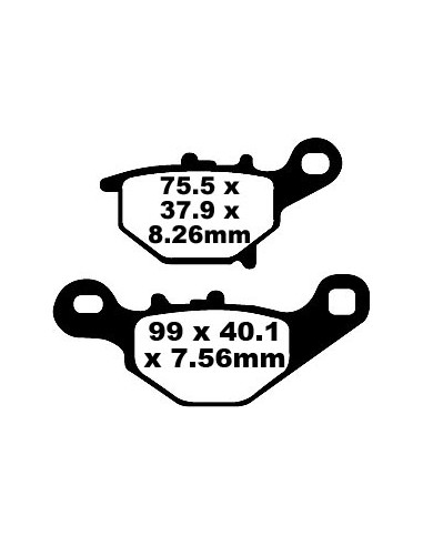 Brake Pad Fa-Tt Series Carbon Fiber EBC FA401TT
