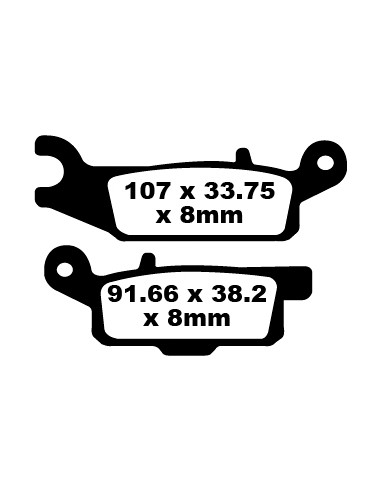 Plaquettes de frein en fibre de carbone EBC FA444TT
